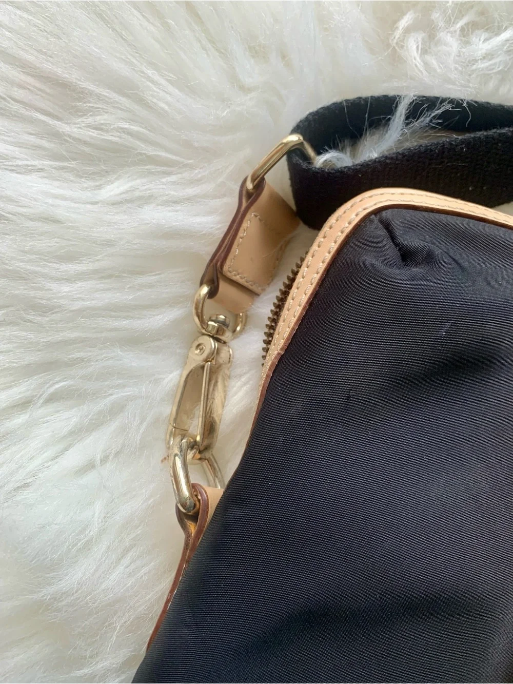 Kate Spade Large Black Nylon Laptop Bag Adjustable Strap, Multi Pocket Storage